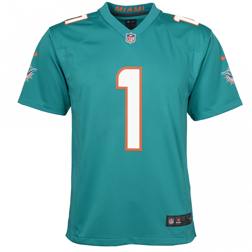 Tua Tagovailoa Miami Dolphins Nike Youth Game Jersey - Aqua-GridironStore